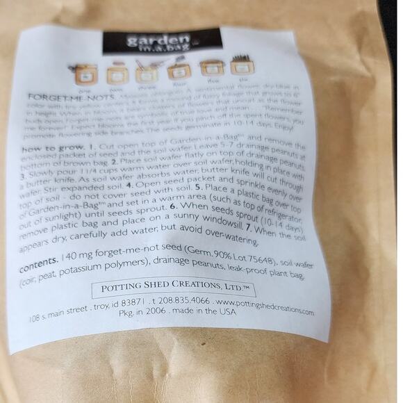 Garden in a bag "Its' a Boy " Gardening kit for easy windowsill growing - Picture 2 of 2